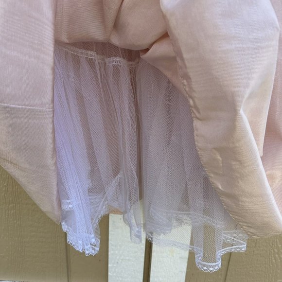 Vintage 90’s Scott McClintock Peach Lace Off Shoulder Party Dress Size 6 - Picture 7 of 9